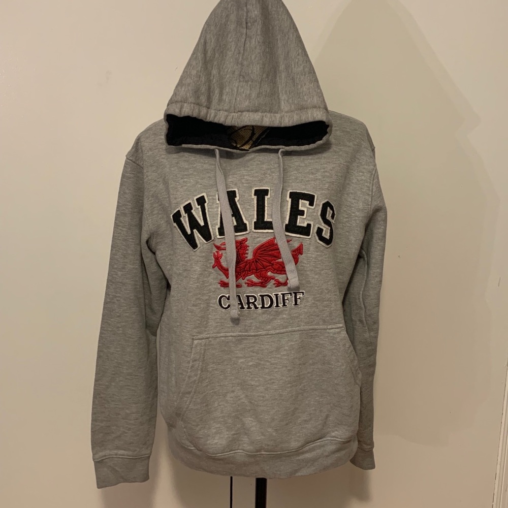 Gray sweatshirt from Wales.
